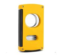 VYSLZ Coupe-cigare 3 en 1 en forme de V en acier inoxydable portable pour fumer (jaune)