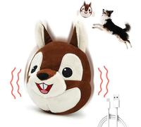 VYsTN Jouets interactifs pour chien - Rebond, se déplace et vibre avec son - Jouet anti-mastication pour chiots de petite et grande taille - Jouet durable rechargeable pour soulager l'anxiété, l'ennui