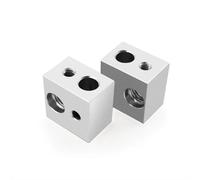 VYUHAksZ 2 pièces MK8 MK10 V6 for Volcan Aluminium Bloc Chauffant 1.75 MM extrudeuse tête d'impression extrémité Chaude Bloc en Aluminium Hotend 3D pièces d'imprimante(2pcs MK10 Block)