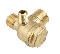 VYUHAksZ Valve de contrôle de compresseur d'air à Filetage mâle, Outil de connecteur de clapet de contrôle à Filetage mâle en Laiton for Valve de Remplacement de compresseur d'air(16x14x10mm)