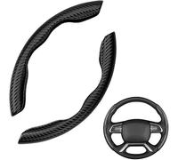 VYWPTOWSX Couvre Volant De Voiture pour Mazda Mazda 6 Coupe Mazda 3 Mazda 5 CX-30 CX-5 CX-8 Antidérapant Fibre de Carbone Couvre Volant Voiture Segmentées,A