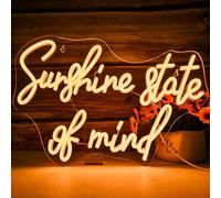 VYXIN Panneau néon Sunshine State of Mind pour décoration murale, pour café, bar, cuisine, restaurant, café, dessert, fête