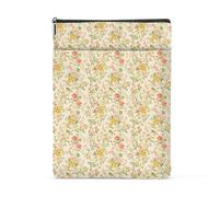 VYXVYX Book Sleve Protège-livre Motif floral Crème 30,5 x 22,9 cm