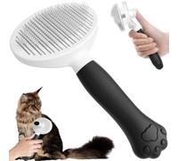 VYYTYYA Brosse Chat Chien, Doux pour la Peau Cat Brush, Manche en Griffe Mignonne Brosse Chat Poil Long, Facile à Nettoyer Peigne Chats pour Toilettage Poils Courts & Longs (noir)