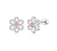 VYYU Boucles d'oreilles mignonnes pour filles et femmes - Boucles d'oreilles hypoallergéniques en forme de cœur/étoile/fleur avec fermoir à vis, clous en oxyde de zirconium pour filles, bijoux pour