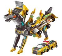 Vyzio Switch and Go - Voiture dinosaure - Transformateur magnétique - Transformers de voiture dinosaure avec transformation 2 en 1 - ROARWHEEL (doré)