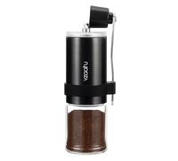 Vzaahu Moulin à café manuel avec couvercle - Fraise conique en céramique avec réglage réglable pour les amateurs de café - Moulin manuel portable de voyage pour cafetière à piston Aeropress Espresso