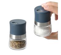 Vzaahu Salt and Pepper Shakers 2 Set Blue 1oz, Spice Dispenser with Adjustable Versed Holes, Perfect for Pink Himalayan