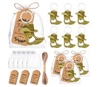 VZCBZC Lot de 50 décapsuleurs en forme de botte de cow-boy, porte-clés pour fête prénatale, cadeaux de retour pour invités, décapsuleurs occidentaux, souvenirs pour mariage, anniversaire, fête de