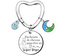 VZIUYTRE Cadeau De Fête Des Pères, Cadeau Papa Porte Clés Papa, Cadeau D'anniversaire Pour Homme En Acier Inoxydable Voiture Porte-clés Lettre Porte-clés (9)