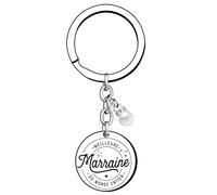 VZIUYTRE Cadeau de Marraine Porte-clés de Marraine d'anniversaire Cadeau fête des mères pour Marraine «Veux-tu être ma MARRAINE d'amour pour toute la vie» Cadeaux de Noël (2)