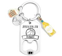 VZIUYTRE Cadeau Fan de Basket Coach Porteclef Décapsuleur Original Porteclef Personnalisé pour Basket Chasseur Football Golfeur Motard Pêcheur Cycliste Rugby BOXE JUDO TENNIS Cadeau (7)