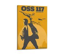 VZRSQZK OSS 117 Cairo, Den of Spies - Affiche du film décorative sur toile - Décoration murale moderne pour chambre à coucher - 30 x 45 cm