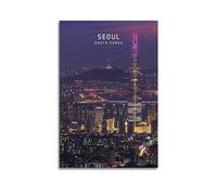 VZRSQZK Poster de Corée du Sud Séoul - Peinture décorative sur toile - Décoration moderne pour chambre à coucher - 20 x 30 cm