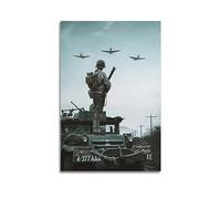 VZRSQZK Poster de soldats de la Seconde Guerre mondiale - Peinture décorative sur toile - Affiche murale et image d'art moderne pour chambre à coucher - 50 x 75 cm