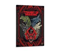 VZRSQZK Poster décoratif sur toile avec motif Donjons et dragons Tyrannie du dragon - Décoration murale moderne pour chambre à coucher - 20 x 30 cm