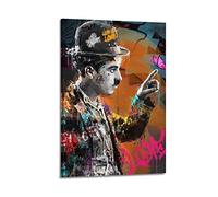 VZRSQZK Poster décoratif sur toile Charlie Chaplin - Décoration murale moderne pour chambre à coucher - 20 x 30 cm