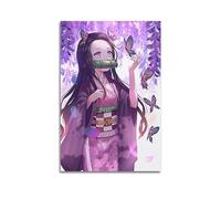 VZRSQZK Poster japonais Demon Slayer Blade of Kamado Nezuko - Peinture décorative sur toile - Décoration moderne pour chambre à coucher - 60 x 90 cm