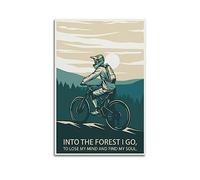 VZRSQZK Poster rétro Enduro VTT - Peinture décorative sur toile - Décoration moderne pour chambre à coucher - 40 x 60 cm