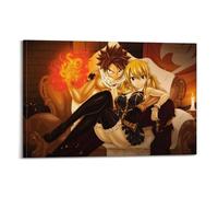 VZTTSVHE Fairy Tail Lucy Heartfilia And Etherious • Poster sur toile Natsu - Décoration murale pour salon, chambre à coucher - 30 x 45 cm - Style cadre
