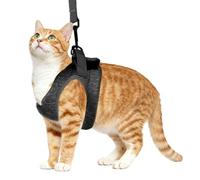 VZU Ensemble de harnais anti-éclatement pour chat avec laisses, harnais et laisse, gilet réglable, le harnais de poitrine est adapté pour un tour de poitrine de 28 à 33 cm, convient aux chats/chiots M