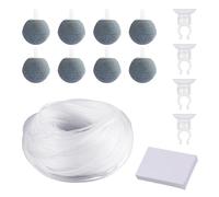 VZU Kit de 8 pierres à air tout-en-un pour aquarium avec tuyau de 2 m et 4 ventouses, kit de diffuseur de bulles pour aquarium et bassin, kit complet de bulles pour aquarium et bassin, kit complet de