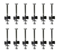VZU Lot de 12 vis de rechange pour trampoline - Accessoires de fixation pour stabilité du lit à saut - Vis et écrous de rechange robustes - Outil de fixation pour sécuriser le cadre du trampoline