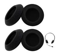 VZU Lot de 2 paires de coussinets de rechange pour casque Logitech H330 H340 H390 H600 H609 H760 - En mousse respirante - Isolation acoustique efficace - Noir - 5 cm