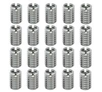 VZU Lot de 20 inserts filetés de 15 mm M8 vers M6, pour évier de cuisine, fileté en acier inoxydable, filetage intérieur métrique pour projets de meubles, pour tamis, bouchons, évier, cuisine,