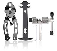 VZU Lot de 4 dérive-chaîne de vélo, kit d'outils de chaîne de vélo, pince à chaîne portable avec crochet de chaîne, jauge de chaîne, dérive-chaîne pour vélos de route, VTT, enlèvement de maillons de