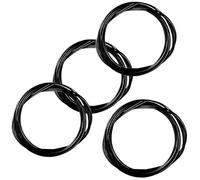 VZU Lot de 4 lacets pour chaussures à fermeture rotative - Pour fermeture BOA - Avec câble en acier et caoutchouc - Noir - Compatible avec Engelbert Strauss Shimano - 140 cm