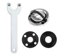 VZU Lot de 4 supports de clé à meuleuse d'angle de 125 mm pour meuleuse d'angle, écrou à bride, filetage M14, plaque autobloquante avec clé à meuleuse d'angle et bride extérieure intérieure