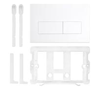 VZU Plaque de déclenchement pour chasse d'eau de WC, compatible avec Geberit Sigma 01, UP300/320, remplacement facile de la double chasse d'eau, remplacement pour double chasse d'eau en blanc