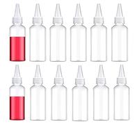 VZUHSW Ensemble de 12 Bouteilles et flacons Souples en Plastique (6 de 15 ML et 6 de 20 ML) - pour Les liquides - pour Les Voyages - Autres Petits contenants Plastiques
