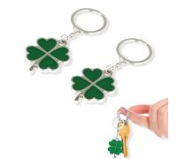 VZUHSW Lot de 2 Porte-clés en Forme de trèfle à Quatre Feuilles - Idéal pour Offrir en Cadeau de Courage, Cadeau pour Amie et Cadeau d'encouragement ou de persévérance pour Femme,