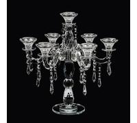 VZXATYOP Bougeoir Décoratif Élégant À 7 Branches en Cristal Acrylique Durable Superbe Candélabre Conique for Fêtes Et Rassemblements À Domicile