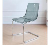 VZXATYOP Chaise De Salle À Manger Moderne en Acrylique Transparent avec Structure en Acier Chromé - Chaise D'appoint Transparente for Cuisine Et Maison(Typeb)