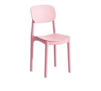 VZXATYOP Chaises Empilables Modernes À Dossier Carré De Qualité Supérieure Chaises De Salle À Manger Contemporaines Empilables en Plastique Moulé(Reinforced Load-Bearing 400kg Pink.)