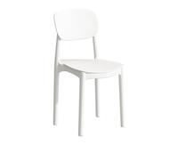 VZXATYOP Chaises Empilables Modernes À Dossier Carré De Qualité Supérieure Chaises De Salle À Manger Contemporaines Empilables en Plastique Moulé(Reinforced Load-Bearing 400kg White)