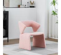 VZXATYOP Fauteuil d'appoint Moderne en Tissu d'agneau bouclé Sherpa Fauteuil à accoudoirs Confortable capitonné for Lecture Chambre Bureau Salon(Pink)