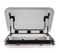 VZXATYOP Fenêtre de Toit for Camping-Car, 50 x 50 cm / 70 x 50 cm / 80 x 50 cm, puits de lumière for Caravane et Camping-Car, Trappe de Toit, aérateur de Toit avec éclairage LED(31.5x19.7in)