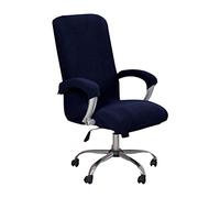 VZXATYOP Housse De Chaise De Bureau Jacquard Extensible, Antidérapante Et Épaisse for Chaise Pivotante,Dossier Haut Universelle for Chaise De Direction Et Chaise De Gaming(Navy Blue,XL)