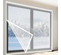 VZXATYOP Kit d'isolation de fenêtre for Chambre à Coucher, Balcon, Kit de Joint Thermique Transparent d'hiver, Film de Protection Contre Le Froid for fenêtre(90x100cm)