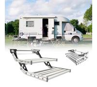 VZXATYOP Marchepied Rétractable Électrique Simple Double Couche for Camping-Car Escabeau avec Lumière LED, Capacité De Charge De 440 LB, 200 Kg, for Camping-Cars Remorques Camions(Double Layer Step)