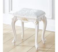 VZXATYOP Tabouret De Coiffeuse Carré Vintage Rembourré Chaise De Maquillage Rectangulaire Banc Rembourré for Chambre À Coucher Salle De Bain Coiffeuse 17 Pouces(Gold Lines - F)