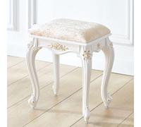 VZXATYOP Tabouret De Coiffeuse Carré Vintage Rembourré Chaise De Maquillage Rectangulaire Banc Rembourré for Chambre À Coucher Salle De Bain Coiffeuse 17 Pouces(Gold Lines - E)