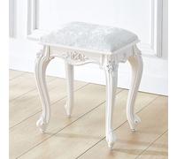VZXATYOP Tabouret De Coiffeuse Carré Vintage Rembourré Chaise De Maquillage Rectangulaire Banc Rembourré for Chambre À Coucher Salle De Bain Coiffeuse 17 Pouces(Silver Lines - F)