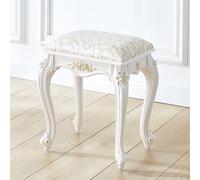 VZXATYOP Tabouret De Coiffeuse Carré Vintage Rembourré Chaise De Maquillage Rectangulaire Banc Rembourré for Chambre À Coucher Salle De Bain Coiffeuse 17 Pouces(Gold Lines - B)