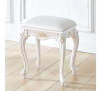 VZXATYOP Tabouret De Coiffeuse Carré Vintage Rembourré Chaise De Maquillage Rectangulaire Banc Rembourré for Chambre À Coucher Salle De Bain Coiffeuse 17 Pouces(Gold Lines - a)