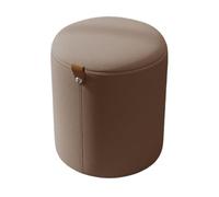 VZXATYOP Tabouret De Coiffeuse Décoratif Rond Repose-Pieds Haut Tabouret Rembourré avec Poignée Maquillage Moderne for Chambre Ou Salon(Brown)